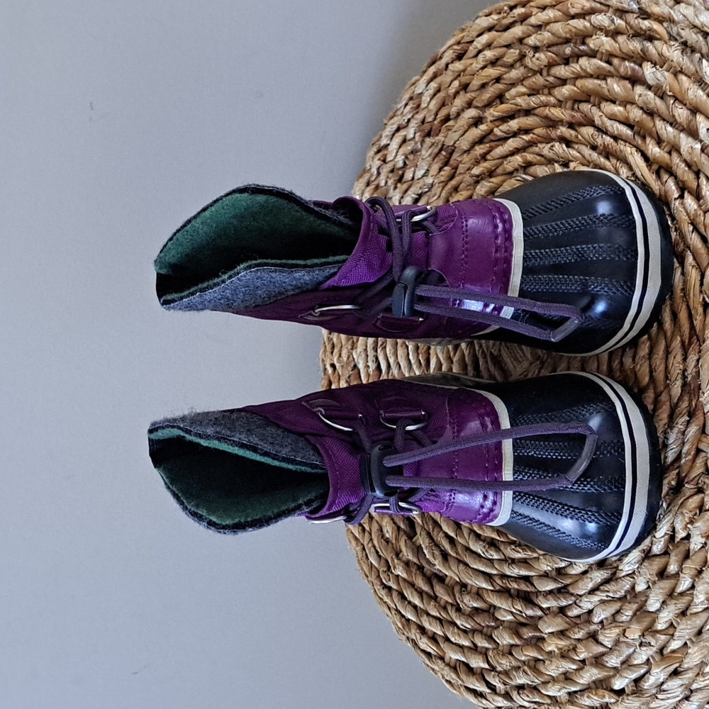 Sorel Youth Pac Purple Nylon Waterproof/Insulated Winter/Snow Boots Size 10 - Picture 3 of 11